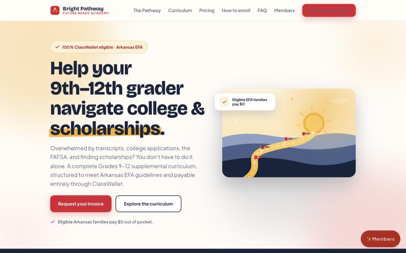 Bright Pathway Academy website